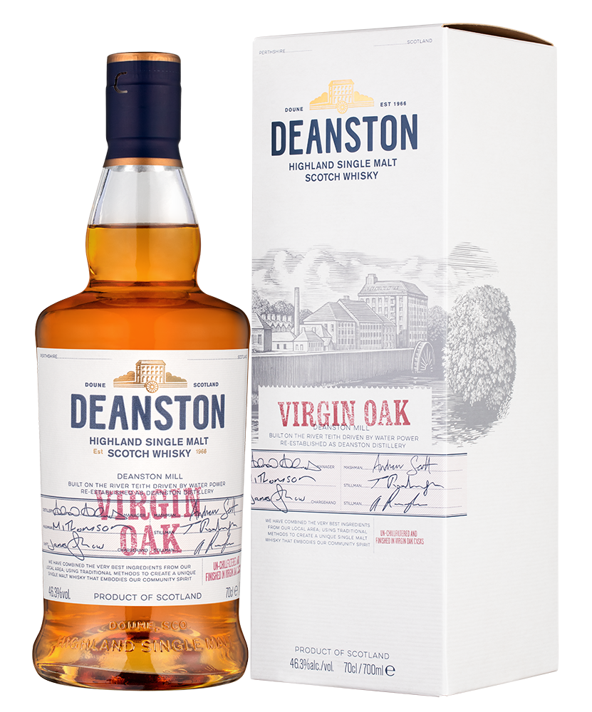 Виски Deanston Virgin Oak в подарочной упаковке, (141986), Шотландия, Хайленд, 0.7 л, Динстон Верджин, цена 9490 рублей