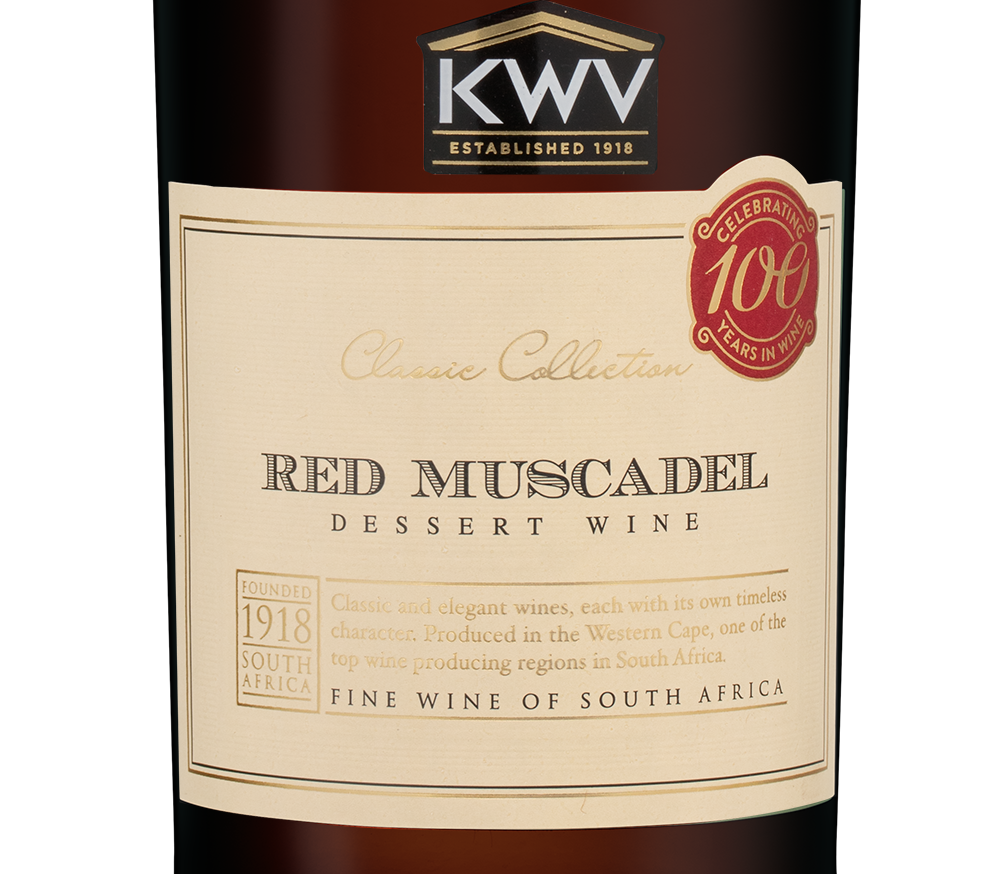 Вино креплёное KWV Classic Red Muscadel, (142362), Южная Африка, Вестерн Кейп, сладкое, 0.75 л, КВВ Ред Мюскадель, цена 2140 рублей