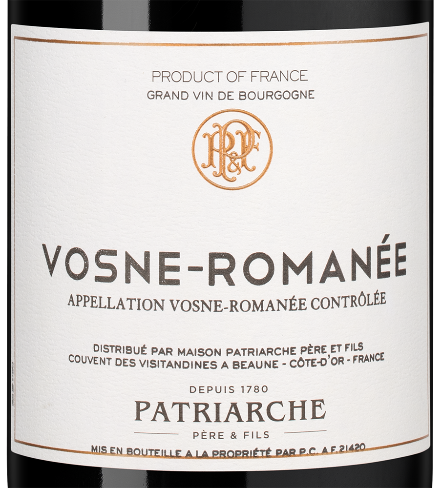 Вино Vosne-Romanee, Patriarche, 2018, (152953), Франция, Бургундия, красное, сухое, 0.75 л, Вон Романе, цена 29990 рублей