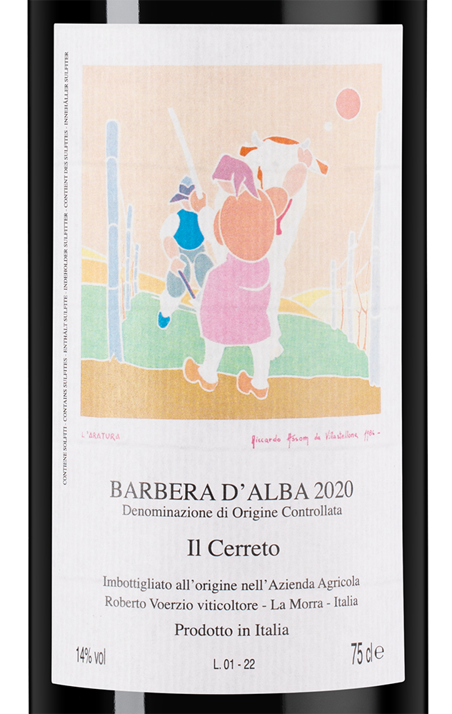 Вино Barbera d`Alba Il Cerreto, Roberto Voerzio, 2020, (139912), Италия, Пьемонт, красное, сухое, 0.75 л, Барбера д'Альба Иль Черрето, цена 13490 рублей