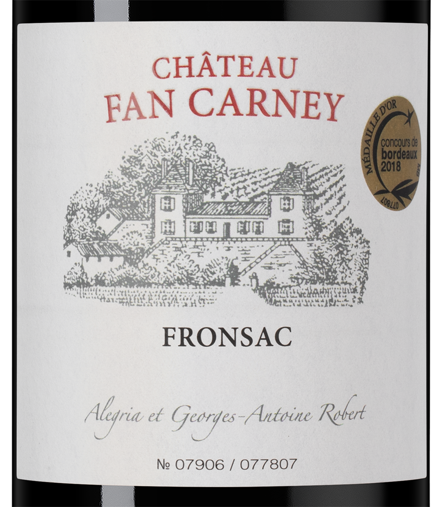 Вино Chateau Fan Carney (Fronsac), Chateau du Gazin, 2022, (156848), Франция, Бордо, красное, сухое, 0.75 л, Шато Фан Карнэ, цена 3990 рублей