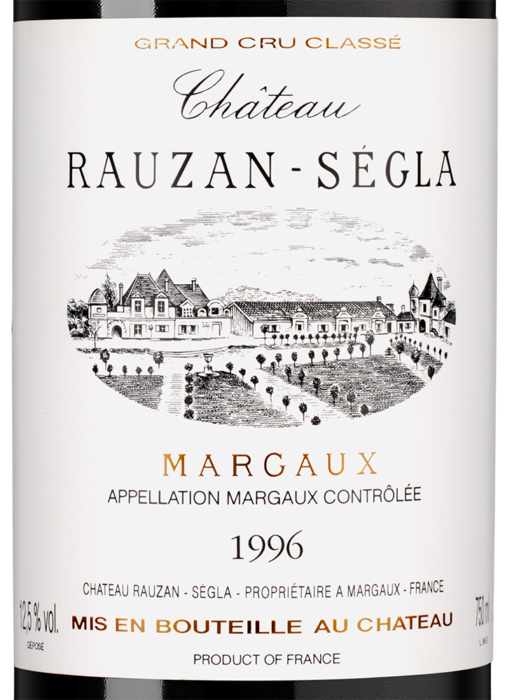 Вино Chateau Rauzan-Segla, 1996, (156612), Франция, Бордо, красное, сухое, 0.75 л, Шато Розан-Сегла, цена 59990 рублей