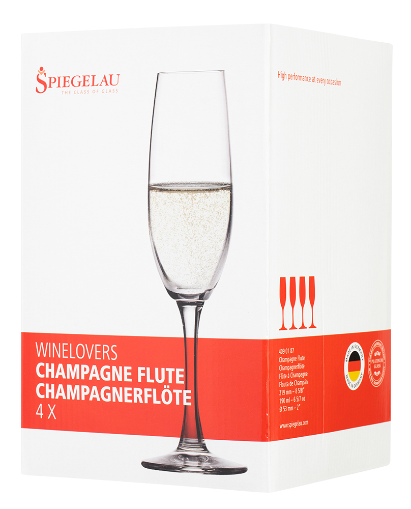 Набор из 4-х бокалов Spiegelau Winelovers для шампанского, 0.19л, (112344), Германия, хрустальное стекло, 0.19 л, Бокал Шпигелау Вайнлаверс для шампанского, цена 3560 рублей