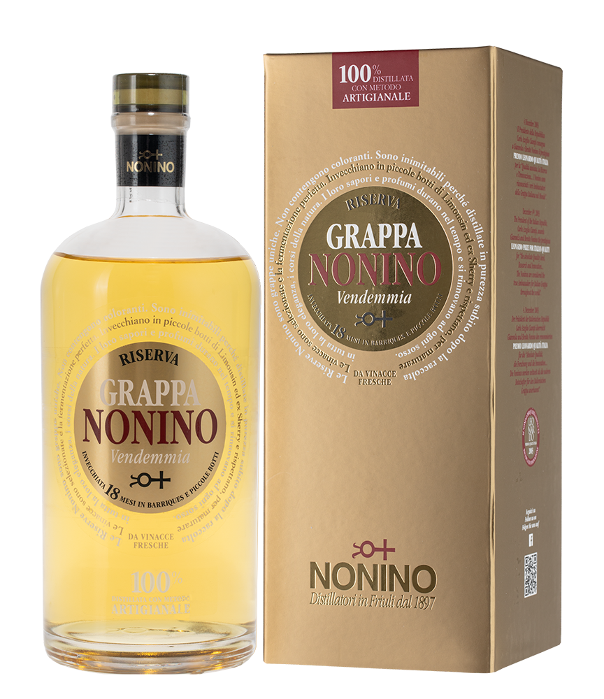 Граппа Grappa Vendemia Riserva di Annata в подарочной упаковке, (143891), Италия, Фриули-Венеция-Джулия, 0.7 л, Граппа Вендемия Ризерва ди Анната, цена 6990 рублей