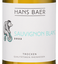 Вино Hans Baer Sauvignon Blanc, (149227), белое полусухое, 2022, 0.75 л, Ханс Баер Совиньон блан цена 1840 рублей