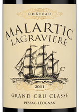 Вино Chateau Malartic-Lagraviere, (143548), красное сухое, 2011, 0.75 л, Шато Малартик-Лагравьер цена 12490 рублей