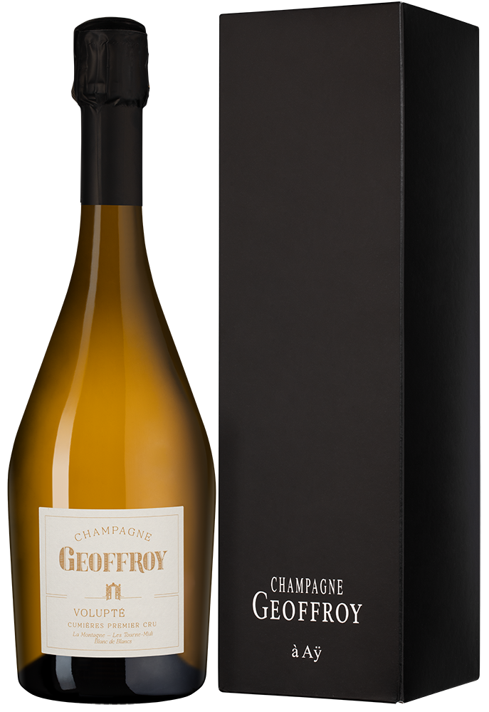 Шампанское Geoffroy Volupte Brut Premier Cru в подарочной упаковке, 2017, (158027), Франция, Шампань, белое, экстра брют, 0.75 л, Волюпте Премье Крю Брют, цена 21990 рублей