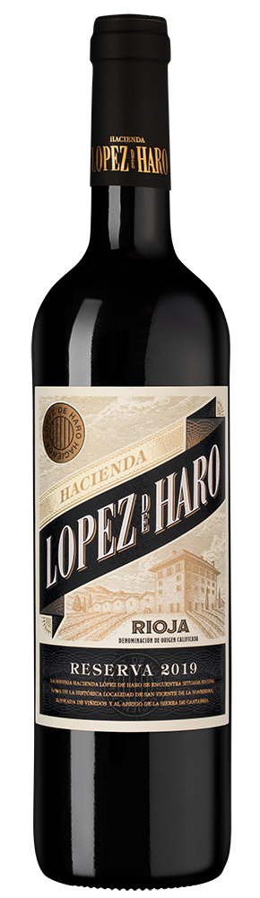 Вино Hacienda Lopez de Haro Reserva, 2019, (152936), Испания, Риоха, красное, сухое, 0.75 л, Риоха Ресерва, цена 2990 рублей