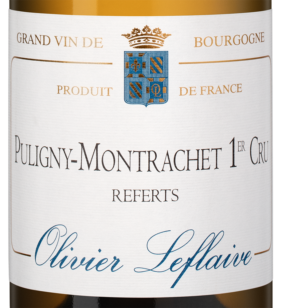 Вино Puligny-Montrachet Premier Cru Referts, Olivier Leflaive Freres, 2022, (150100), Франция, Бургундия, белое, сухое, 0.75 л, Пюлиньи-Монраше Премье Крю Рефер, цена 54990 рублей