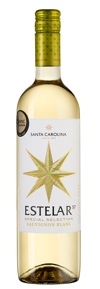 Вино Estelar Sauvignon Blanc, Santa Carolina, 2021, (139011), Чили, Центральная Долина, белое, сухое, 0.75 л, Эстелар Совиньон Блан, цена 1043 рублей