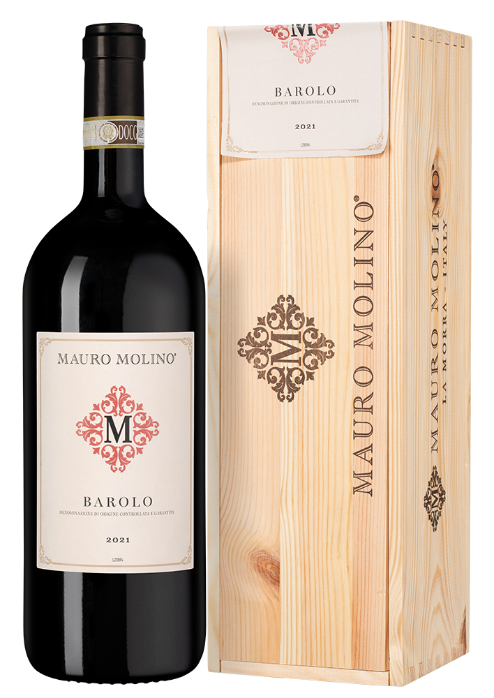 Вино Barolo в подарочной упаковке, Mauro Molino, 2021, 1.5л, (154052), Италия, Пьемонт, красное, сухое, 1.5 л, Бароло, цена 27490 рублей