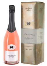 Игристое вино Le Grand Noir Brut Reserve Rose, (107677), gift box в подарочной упаковке, розовое брют, 0.75 л, Ле Гран Нуар Брют Резерв Розе цена 1890 рублей