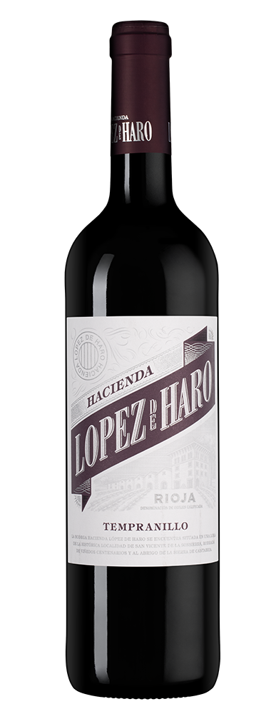 Вино Hacienda Lopez de Haro Tempranillo, 2022, (148108), Испания, Риоха, красное, сухое, 0.75 л, Риоха Темпранильо, цена 2240 рублей