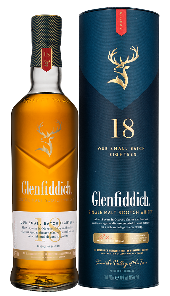 Виски Glenfiddich 18 Years Old в подарочной упаковке, (150019), Шотландия, Хайленд, 0.7 л, Гленфиддик 18 лет, цена 14990 рублей