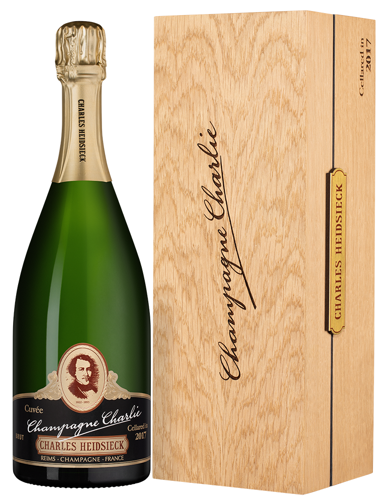 Шампанское Cuvee Champagne Charlie Brut в подарочной упаковке, Charles Heidsieck, (148617), Франция, Шампань, белое, брют, 0.75 л, Кюве Шампань Чарли Брют, цена 124990 рублей