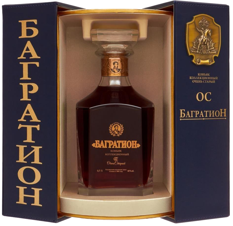 Российский коньяк "Багратион" коллекционный в подарочной упаковке, (156578), Россия, Дагестан, 0.7 л, Багратион ОС, цена 13290 рублей