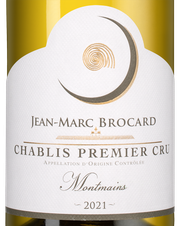 Вино Chablis Premier Cru Montmains, (141625), белое сухое, 2021 г., 0.75 л, Шабли Премье Крю Монмэн цена 8290 рублей
