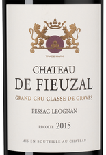 Вино Chateau de Fieuzal Rouge, (104260), красное сухое, 2015, 0.75 л, Шато де Фьёзаль Руж цена 12990 рублей