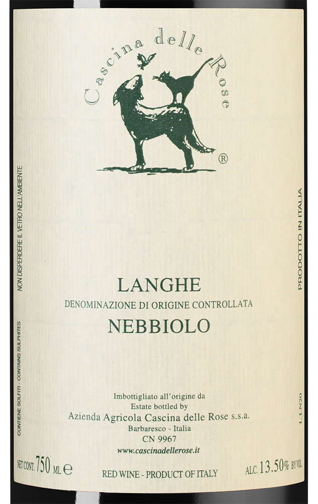 Вино Langhe Nebbiolo, Cascina delle Rose, 2023, (153610), Италия, Пьемонт, красное, сухое, 0.75 л, Ланге Неббиоло, цена 9990 рублей
