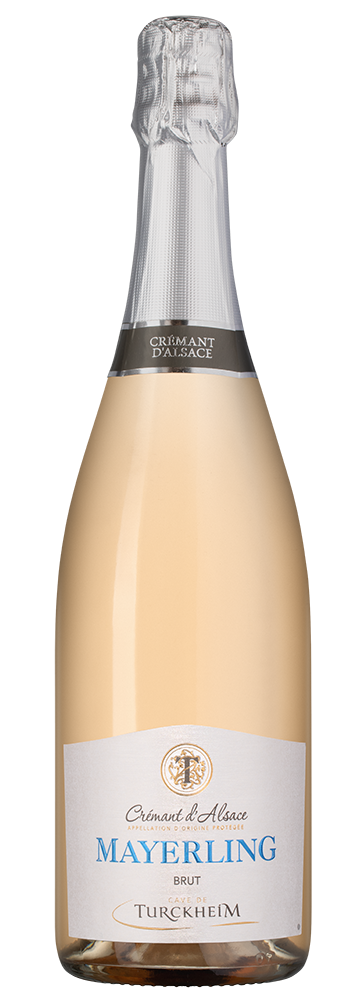 Игристое вино Mayerling Rose Cremant d'Alsace, Cave de Turckheim, (155971), Франция, Эльзас, розовое, экстра брют, 0.75 л, Креман д`Эльзас Майерлинг Розе Брют, цена 2443 рублей