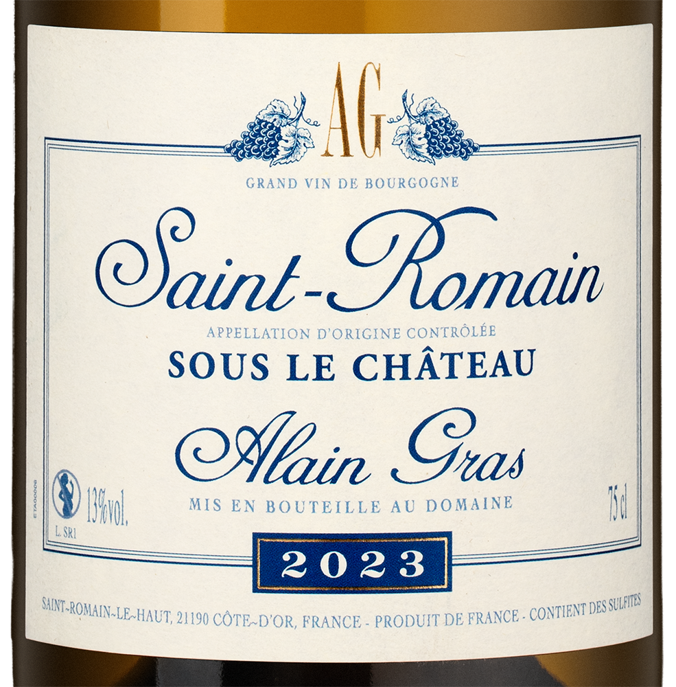 Вино Saint-Romain Blanc, Domaine Alain Gras, 2023, (155275), Франция, Бургундия, белое, сухое, 0.75 л, Сен-Ромен Блан, цена 14990 рублей