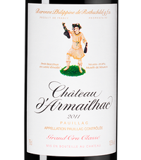 Вино Chateau d'Armailhac, (104256), красное сухое, 2011 г., 0.75 л, Шато д'Армайяк цена 17490 рублей