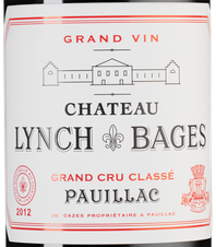 Вино Chateau Lynch-Bages, (105951), красное сухое, 2012 г., 0.75 л, Шато Линч-Баж цена 43490 рублей