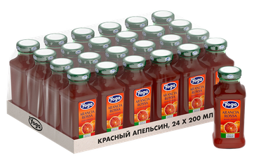 Сок Сок красный апельсин Yoga (24 шт.), (96209), Италия, 0.2 л, Фруктовый сокосодержащий напиток красный апельсин цена 2640 рублей