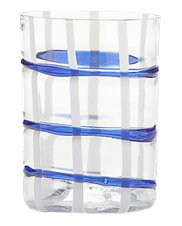 для воды Стакан Zafferano Twiddle для воды, (83559), Италия, 0.35 л, Тумблер Твиддл, прозрачный с голубой полоской, 0.35л цена 3110 рублей