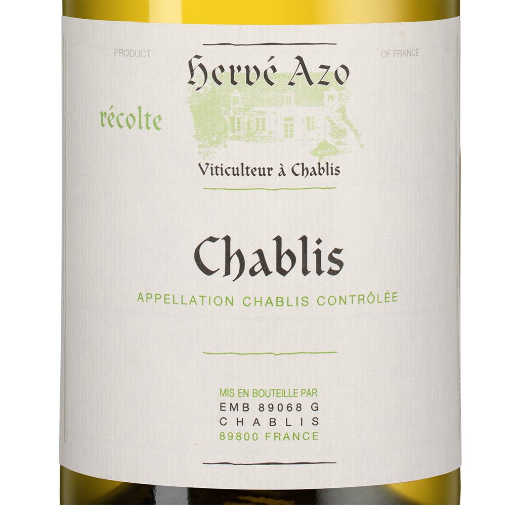 Вино Chablis, Domaine Herve Azo, 2024, (154988), Франция, Бургундия, белое, сухое, 0.75 л, Шабли, цена 6490 рублей