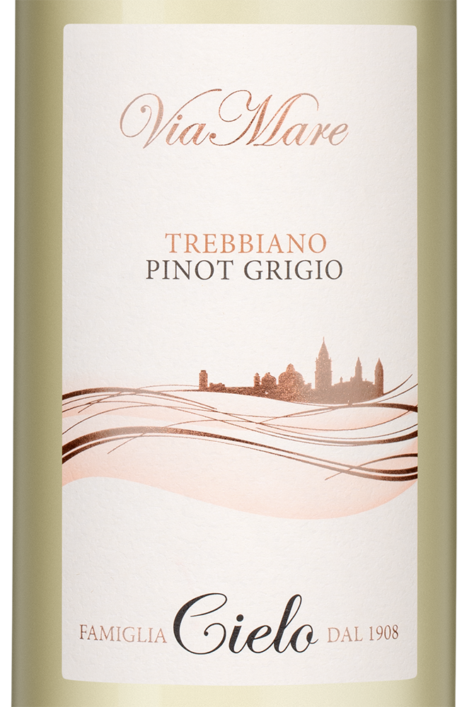 Вино Viamare Trebbiano Pinot Grigio, Cielo, 2024, (158247), Италия, Апулия, белое, полусухое, 0.75 л, Виамаре Треббьяно Пино Гриджо, цена 1390 рублей