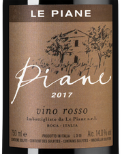 Вино Piane Colline Novaresi, (138697), красное сухое, 2017 г., 0.75 л, Пьяне Коллине Новарези цена 11490 рублей