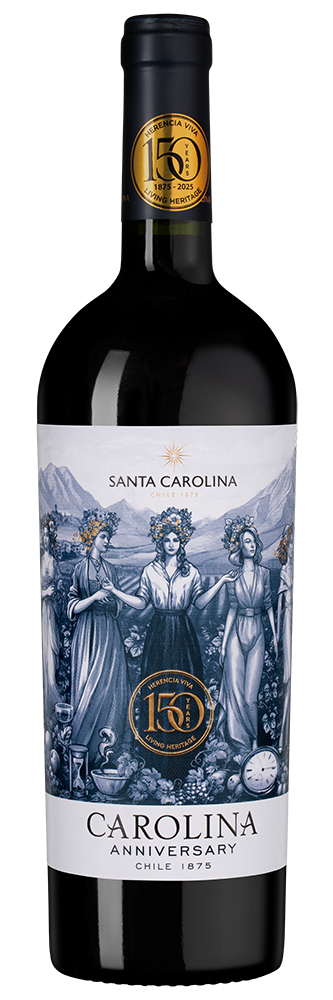 Вино Carolina Anniversary Limited Edition, Santa Carolina, 2022, (152737), Чили, Центральная Долина, красное, сухое, 0.75 л, Каролина Энниверсари, цена 2990 рублей