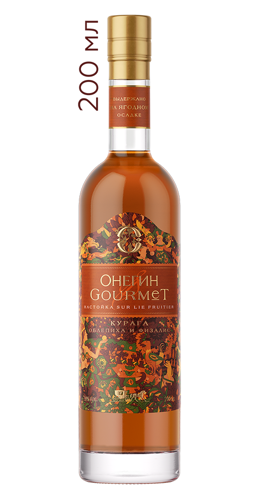 Настойка ягодная сладкая Онегин Gourmet Курага, 0.2л, (126146), Россия, 0.2 л, Онегин Gourmet "Курага", цена 660 рублей