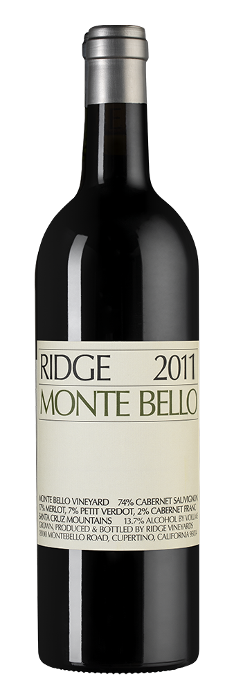 Вино Monte Bello , Ridge Vineyards, 2011, (129134), Соединенные Штаты Америки, Калифорния, красное, сухое, 0.75 л, Монте Белло, цена 114990 рублей