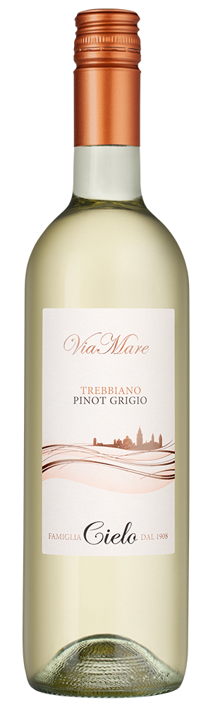 Вино Viamare Trebbiano Pinot Grigio, Cielo, 2024, (158247), Италия, Апулия, белое, полусухое, 0.75 л, Виамаре Треббьяно Пино Гриджо, цена 1390 рублей