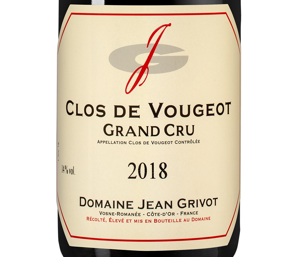Вино Clos de Vougeot Grand Cru, Domaine Jean Grivot, 2018, 0.375л, (154982), Франция, Бургундия, красное, сухое, 0.375 л, Кло де Вужо Гран Крю, цена 64990 рублей