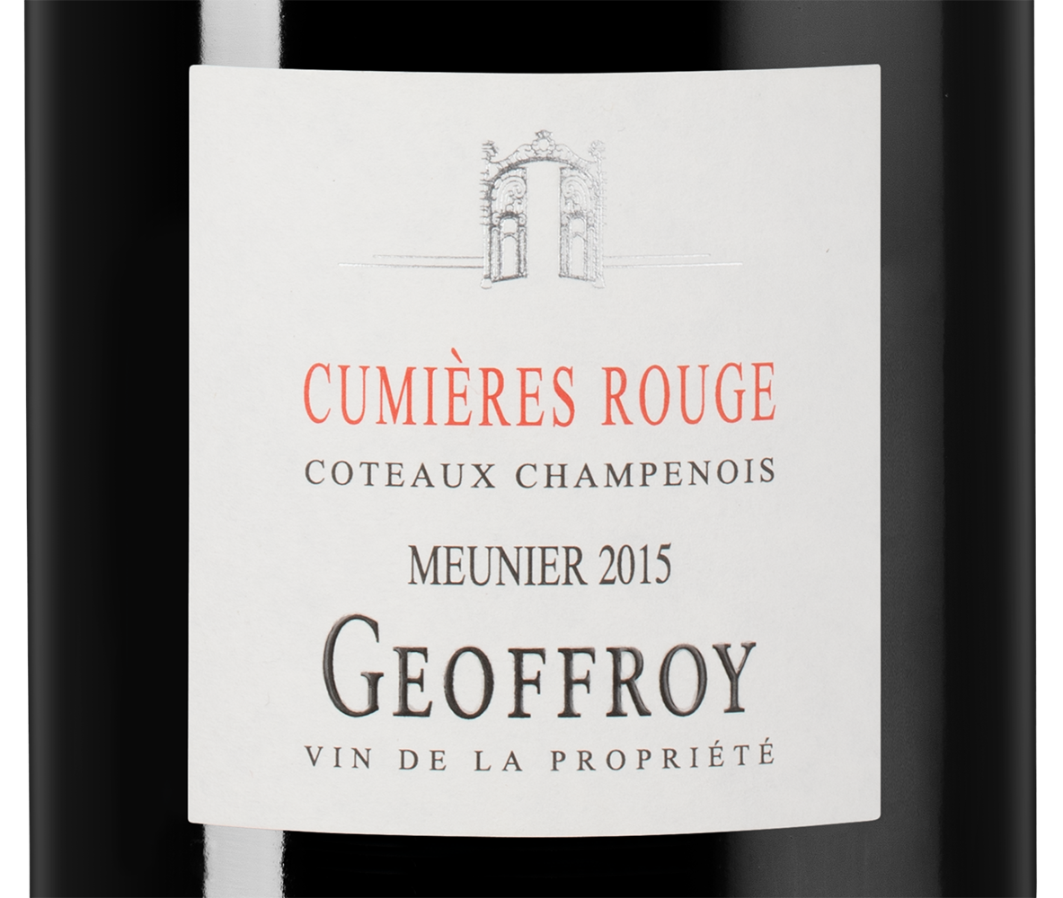 Вино Cumieres Rouge Meunier, Geoffroy, 2015, (141156), Франция, Шампань, красное, сухое, 0.75 л, Кюмьер Руж Менье, цена 19990 рублей