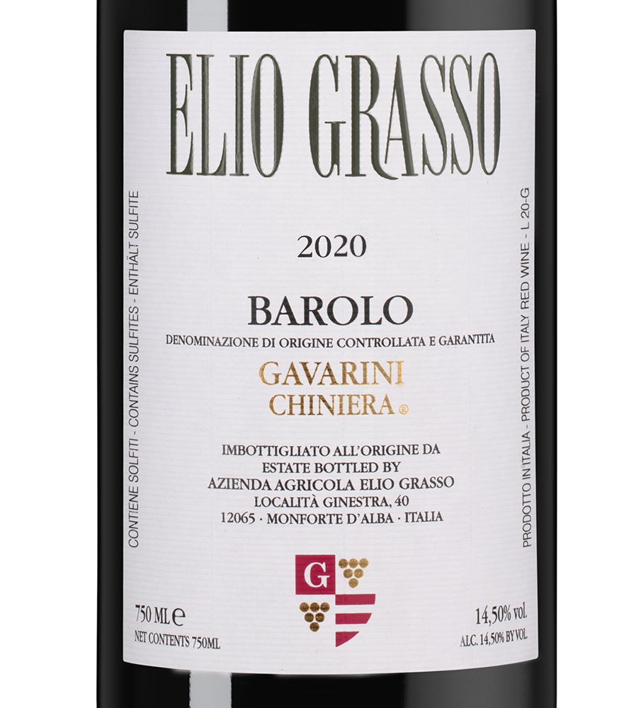 Вино Barolo Gavarini Vigna Chiniera, Elio Grasso, 2021, (158613), Италия, Пьемонт, красное, сухое, 0.75 л, Бароло Гаварини Винья Киньера, цена 31990 рублей