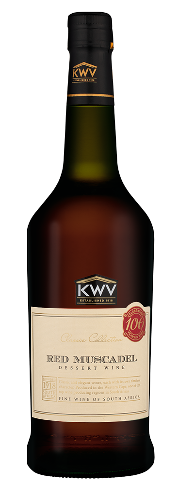 Вино креплёное KWV Classic Red Muscadel, (142362), Южная Африка, Вестерн Кейп, сладкое, 0.75 л, КВВ Ред Мюскадель, цена 2140 рублей