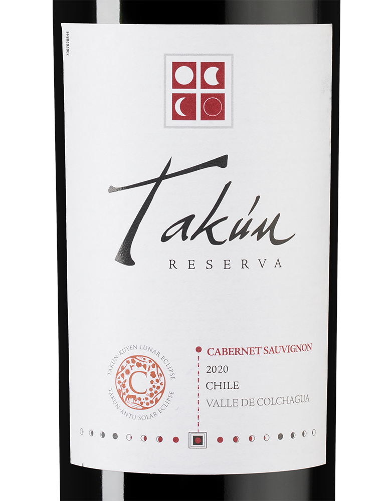 Вино Takun Cabernet Sauvignon Reserva, Caliterra, 2020, (136402), Чили, Центральная Долина, красное, сухое, 0.75 л, Такун Каберне Совиньон Ресерва, цена 1740 рублей