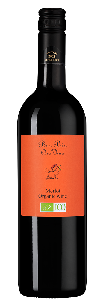 Вино Bio Bio Merlot, 2022, (146797), Италия, красное, полусухое, 0.75 л, Био Био Мерло, цена 1790 рублей