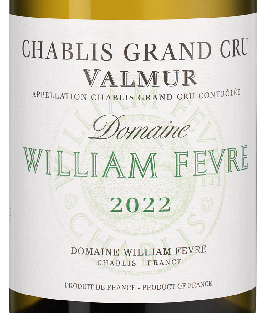 Вино Chablis Grand Cru Valmur, William Fevre, 2022, (155077), Франция, Бургундия, белое, сухое, 0.75 л, Шабли Гран Крю Вальмюр, цена 34990 рублей