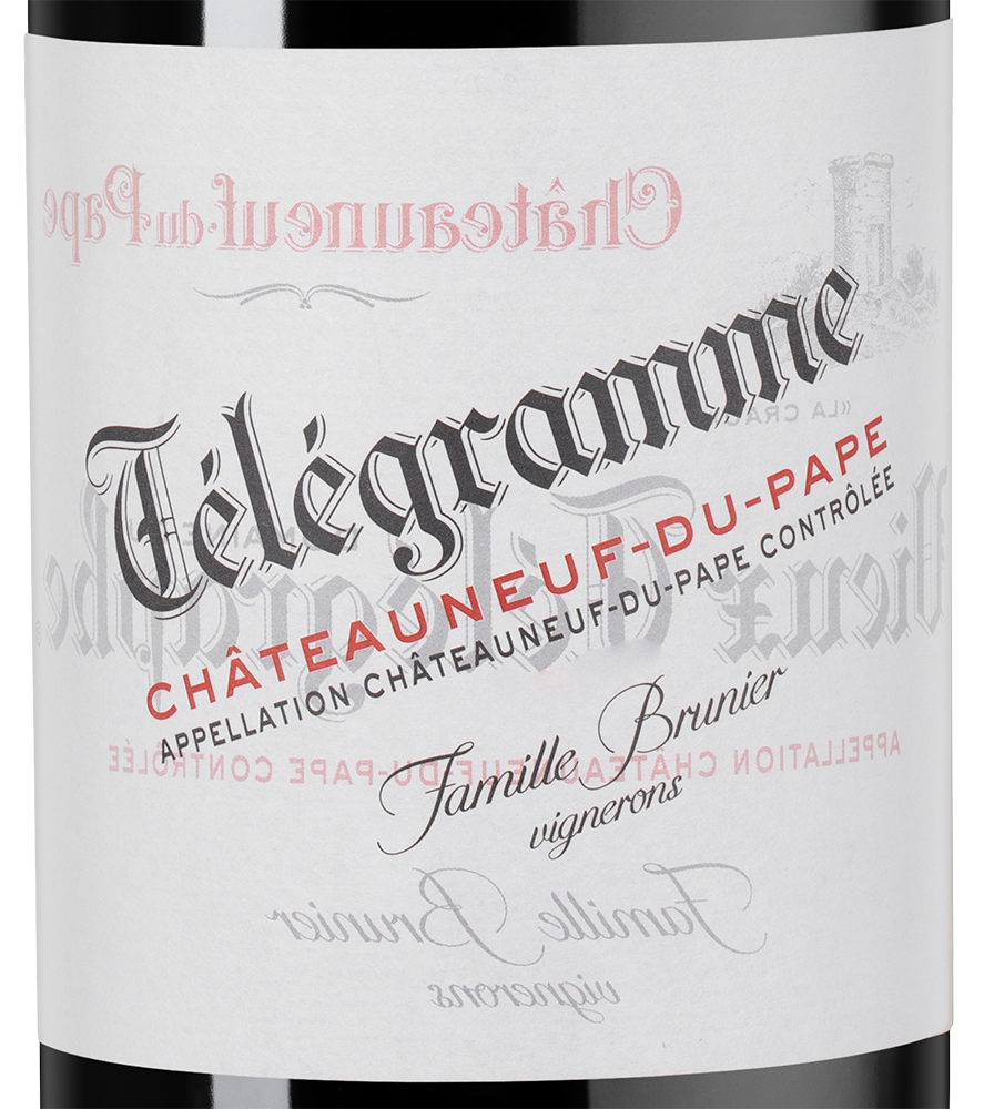 Вино Chateauneuf-du-Pape Telegramme, Vignobles Brunier, 2023, (159892), Франция, Долина Роны, красное, сухое, 0.75 л, Шатонеф-дю-Пап Телеграмм, цена 13990 рублей