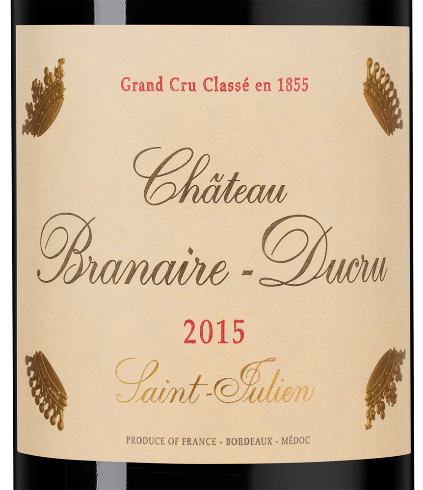 Вино Chateau Branaire-Ducru (Saint-Julien), 2015, (152079), Франция, Бордо, красное, сухое, 0.75 л, Шато Бранер-Дюкрю, цена 19990 рублей