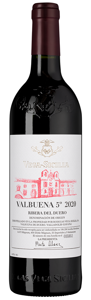Вино Valbuena 5, Bodegas Vega Sicilia, 2020, (156102), Испания, Кастилия и Леон, красное, сухое, 0.75 л, Вальбуэна 5, цена 44990 рублей