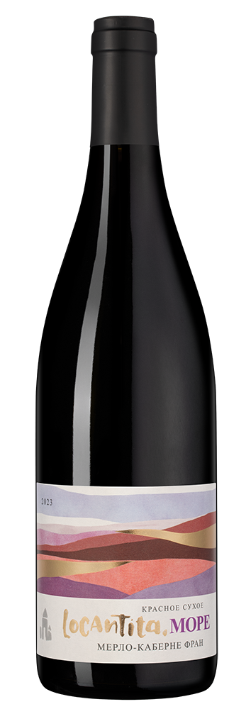 Вино Locantita. Мерло - Каберне Фран, Скалистый Берег, 2023, (150949), Россия, Кубань, красное, сухое, 0.75 л, Локантита Море Мерло/Каберне Фран, цена 740 рублей