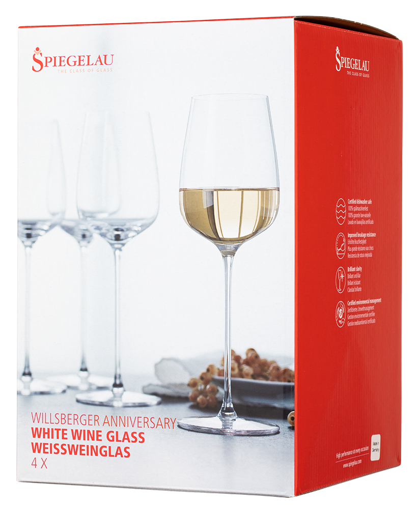 Набор из 4-х бокалов Spiegelau Willsberger Anniversary для белого вина, 0.365л, (129659), Германия, хрустальное стекло, 0.365 л, Шпигелау Виллсбергер Белое Вино (набор по 4), цена 9160 рублей