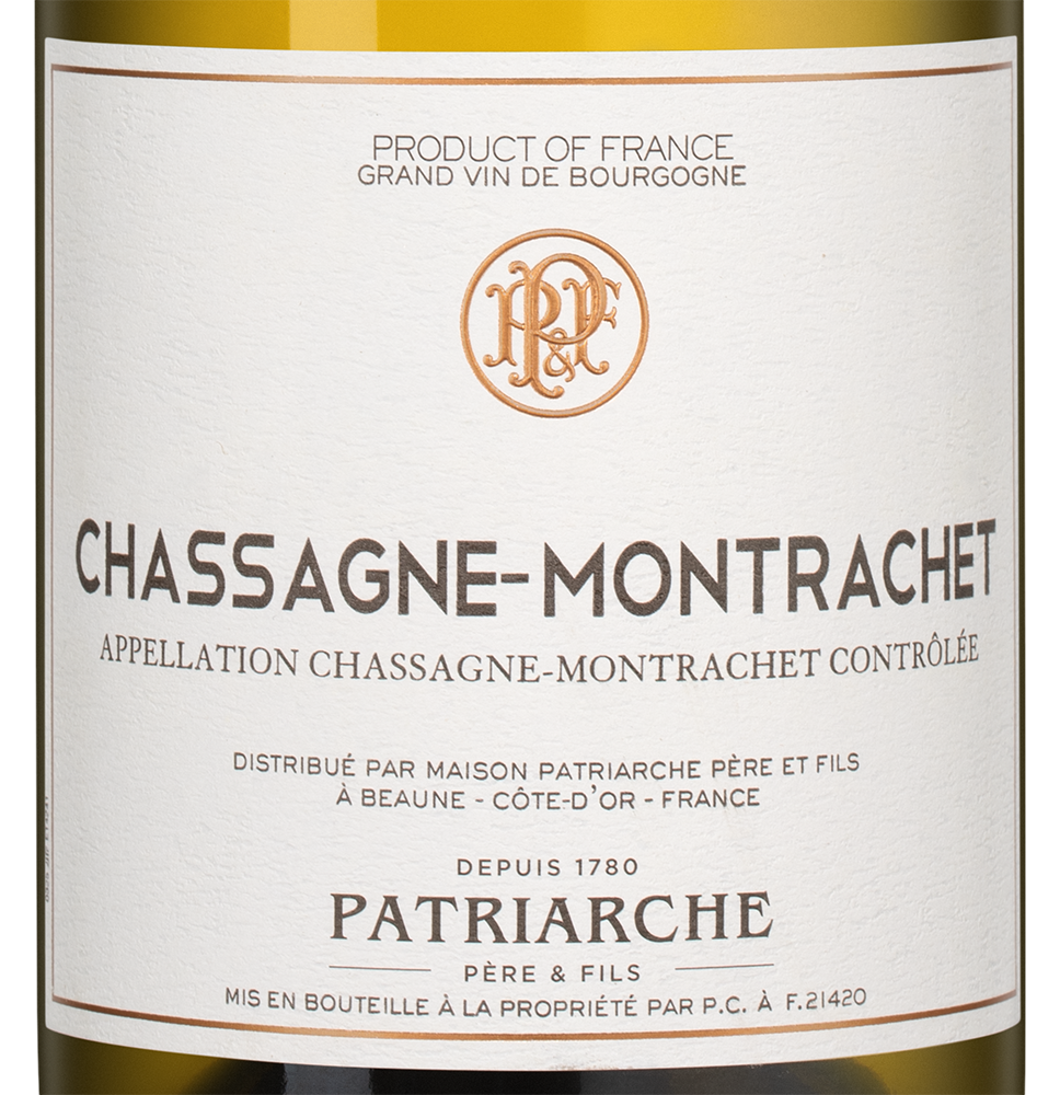 Вино Chassagne-Montrachet Blanc, Patriarche, 2020, (152965), Франция, Бургундия, белое, сухое, 0.75 л, Шассань-Монраше Блан, цена 19990 рублей