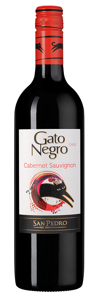 Вино Gato Negro Cabernet Sauvignon, Vina San Pedro, 2023, (146586), Чили, Центральная Долина, красное, полусухое, 0.75 л, Гато Негро Каберне Совиньон, цена 990 рублей